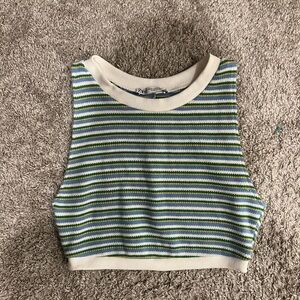 ZARA STRIPE CROP TOP